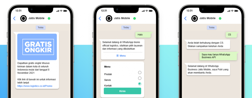 contoh cta di dalam fitur whatsapp jatis mobile