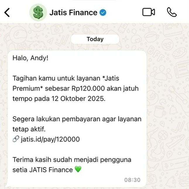 Notifikasi pembayaran