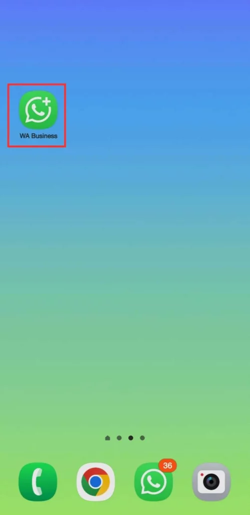 3 - Gambar screenshot dari langkah Buka aplikasi WhatsApp di ponsel Android Anda