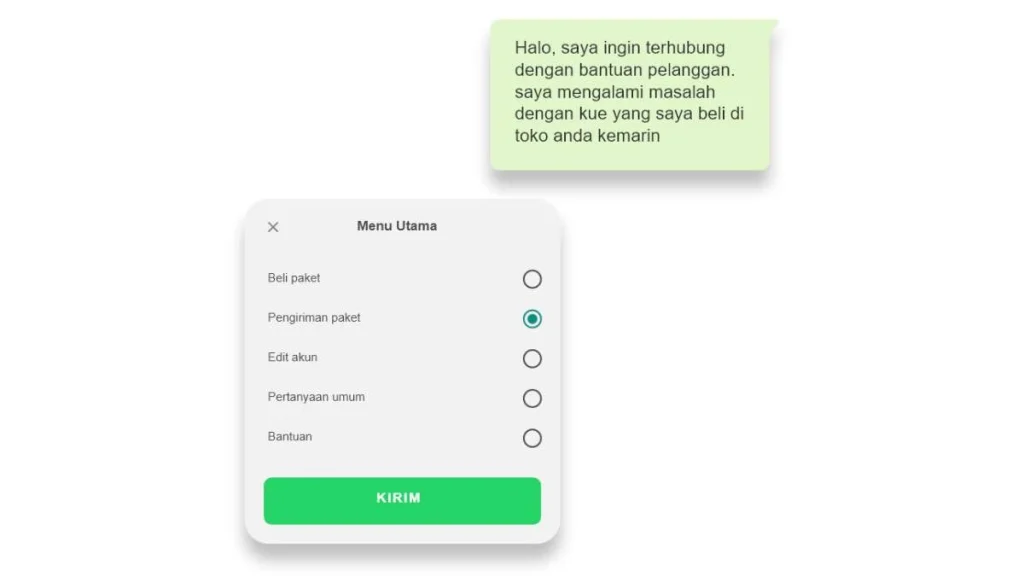 4 - Gambar ilustrasi pesan otomati di WhatsApp bisnis