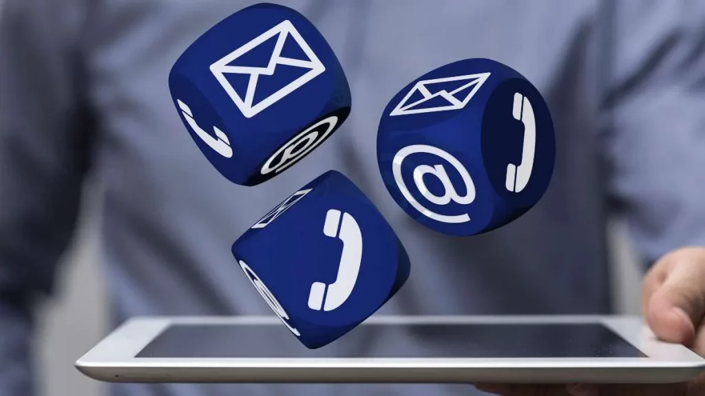 5 - Gambar ilustrasi kontak di atas tablet