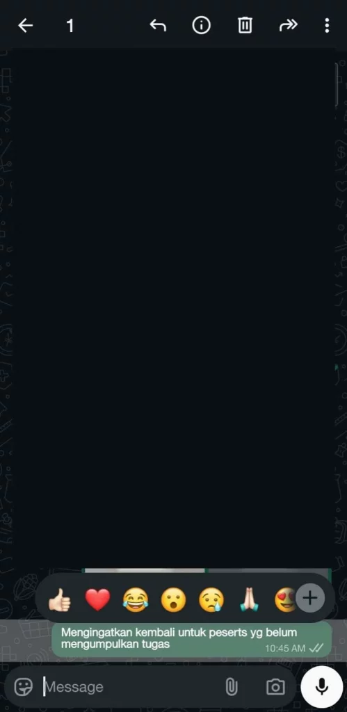 5 - Gambar screenshot dari langkah Tekan dan tahan pesan teks yang ingin Anda perbarui