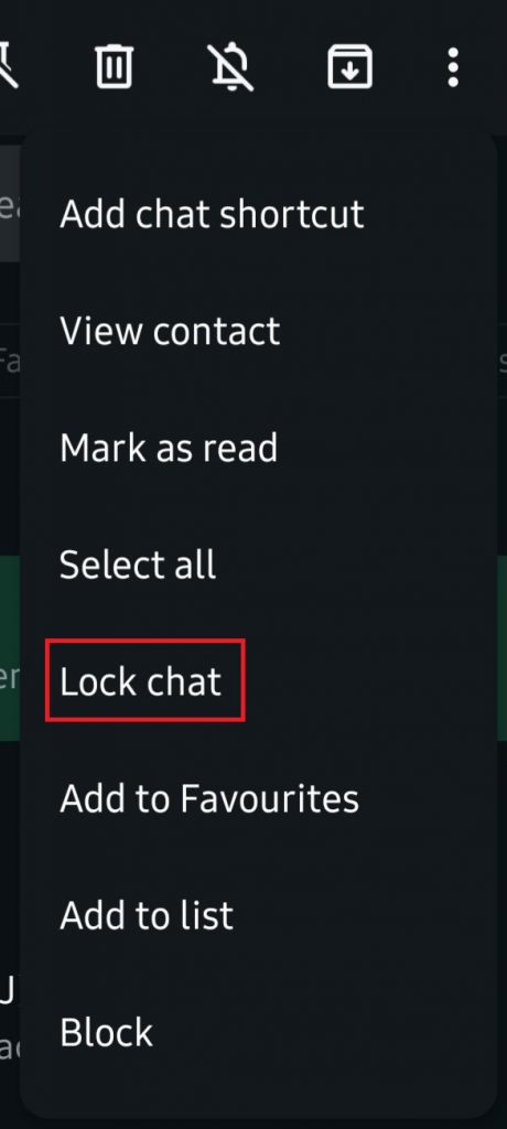 [andro-2] Klik titik 3, pilih lock chat