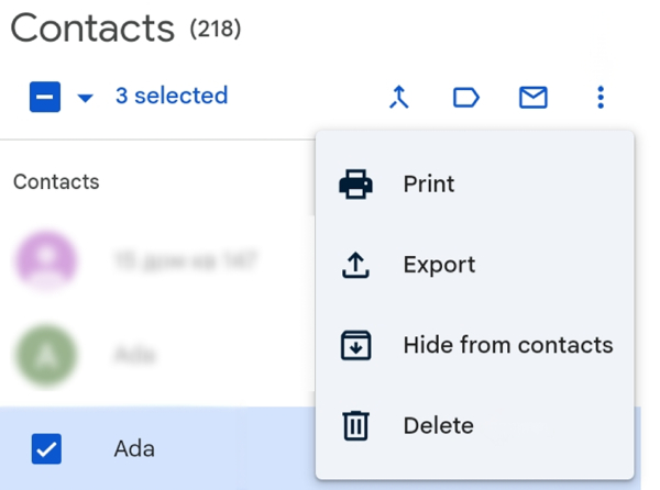 Cara hapus nomor WA di Google Contacts