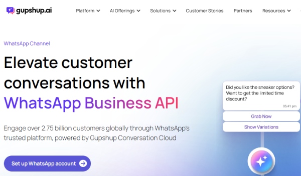 Fitur WhatsApp Business API di Gupshup