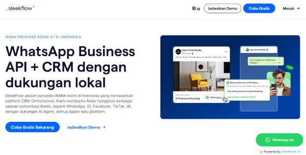 Homepage SleekFlow
