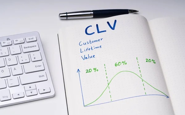 Grafik Customer Lifetime Value di buku catatan