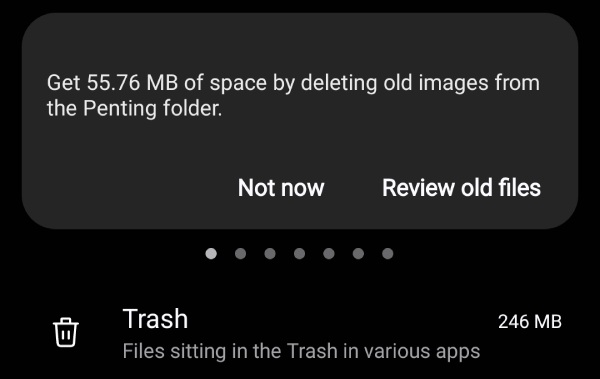 Menghapus file besar di HP Android