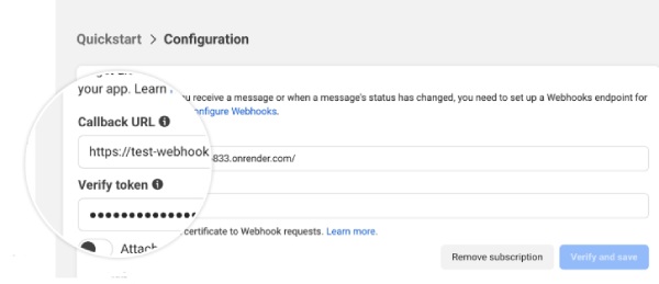 Setting callback URL di App Dashboard