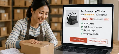 copy promo untuk marketplace yang singkat dan informatif