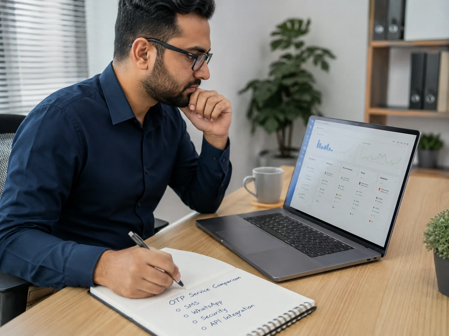 IT manager membandingkan beberapa penyedia jasa OTP SMS untuk bisnis