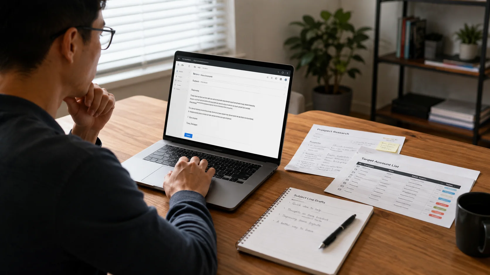 marketer menyusun cold email yang efektif berdasarkan riset prospek