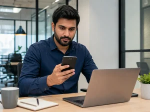 profesional IT menggunakan jasa OTP SMS untuk autentikasi pengguna bisnis