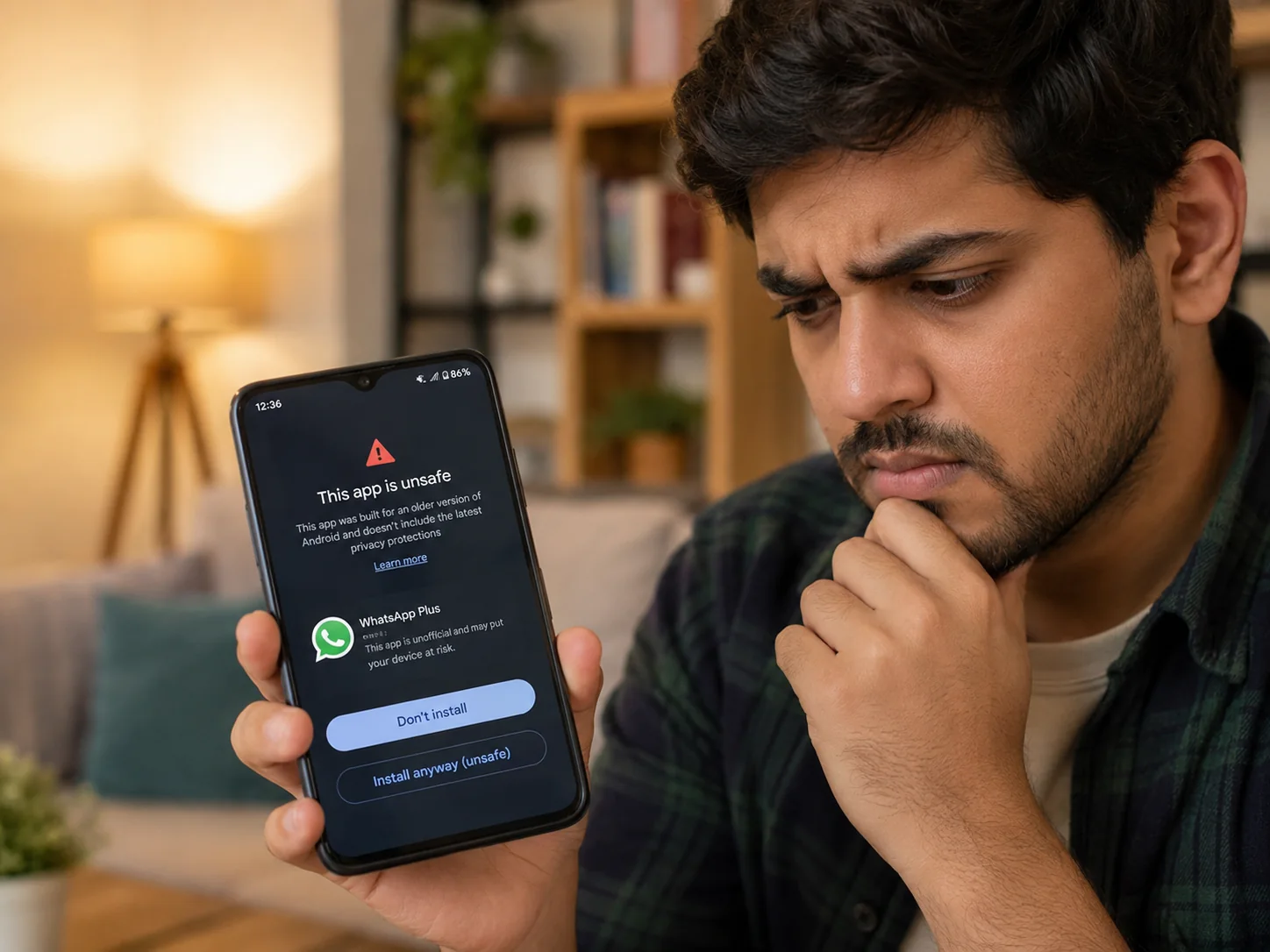 risiko menggunakan WhatsApp Plus untuk membuat WhatsApp Web buram