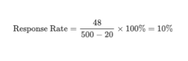 Contoh perhitungan response rate