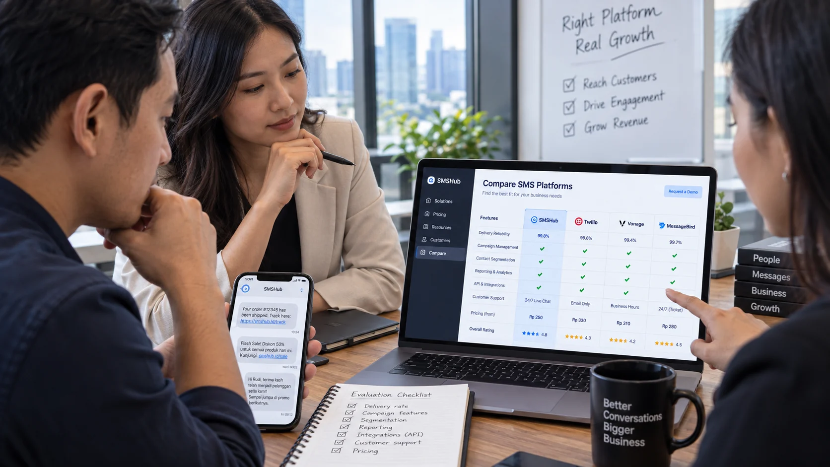 kriteria memilih platform SMS marketing untuk kebutuhan bisnis