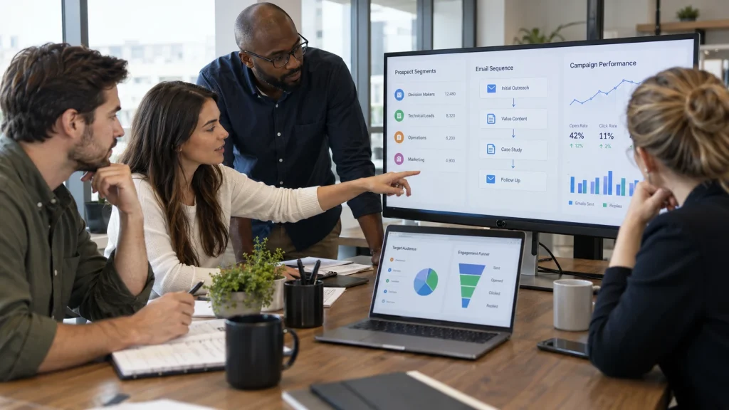 tim marketing merencanakan strategi email marketing B2B