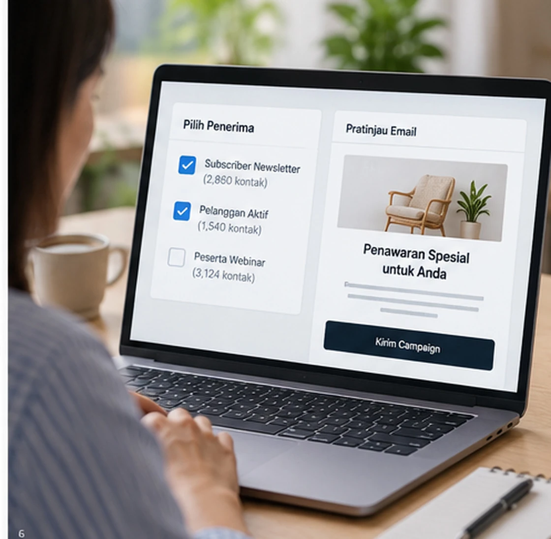 pemeriksaan izin dan status penerima sebelum email campaign