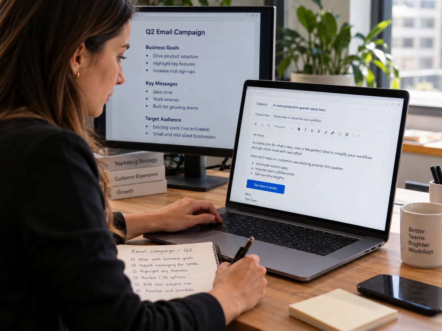 marketer mengadaptasi contoh email blast menjadi campaign sesuai kebutuhan bisnis
