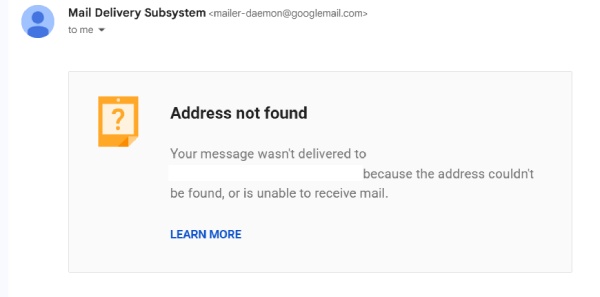 Contoh bounce back email dari mailer daemon