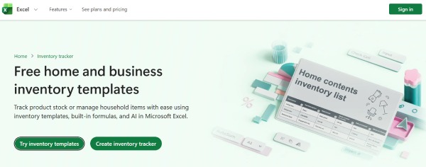 Contoh download template stock opname dari Excel