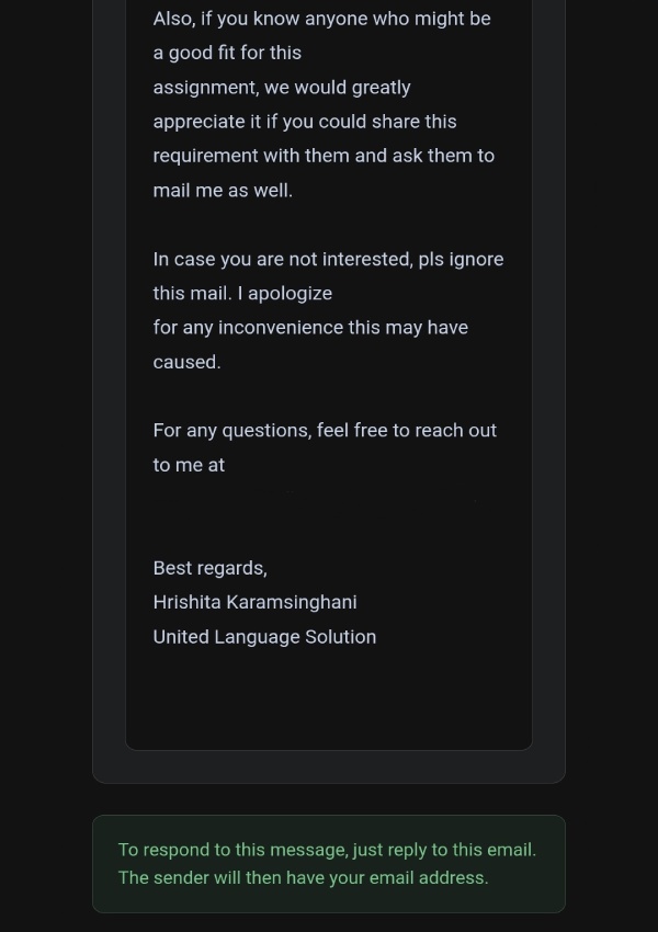 Contoh penutup email