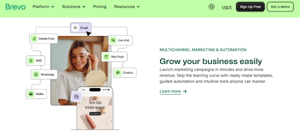 Fitur multichannel marketing dari Brevo