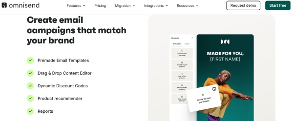 Penawaran free trial dari Omnisend