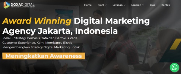 Website resmi Doxadigital sebagai salah satu jasa email marketing di Indonesia