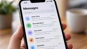 contoh SMS blast bisnis yang diterima melalui smartphone